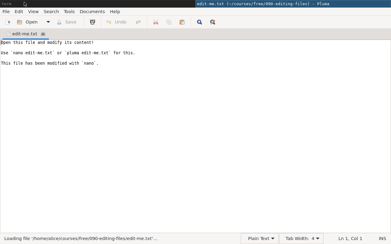 editing files